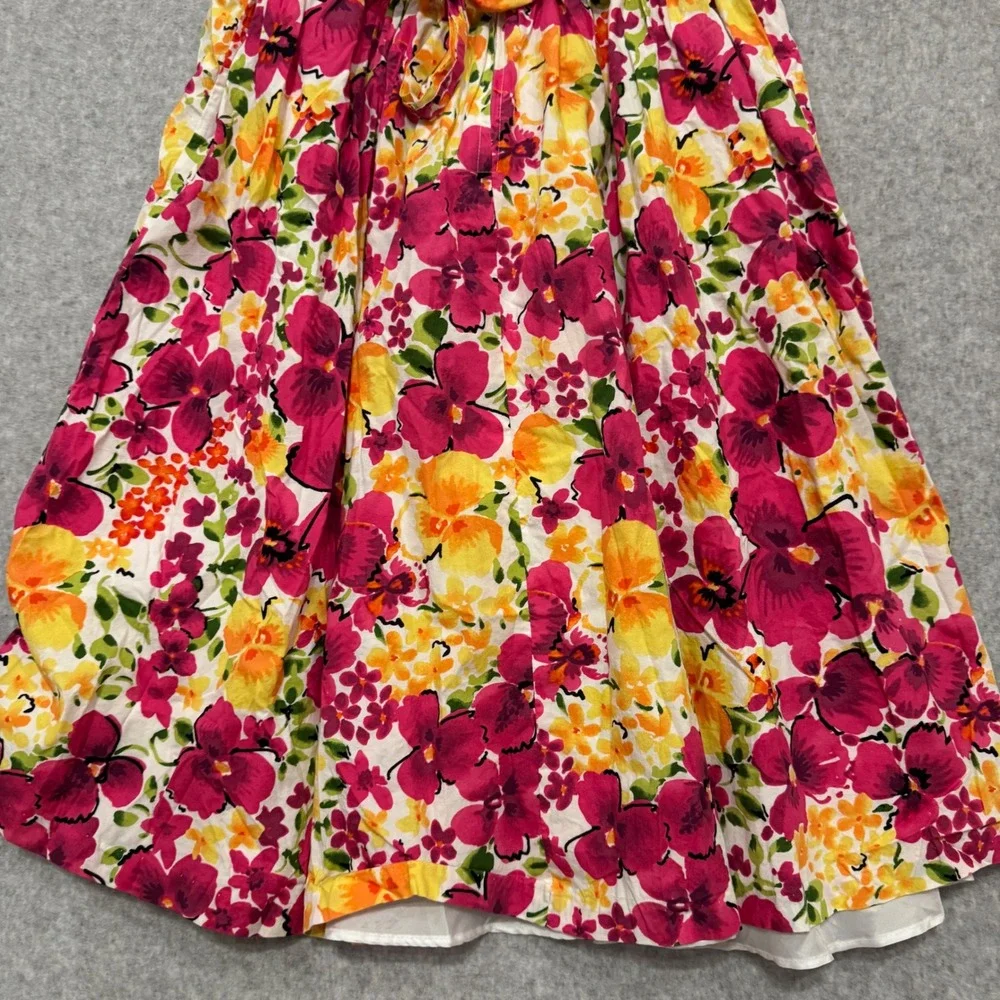 Bonnie Jean Girls Floral Pansy Print Sleeveless Party Dress Pink  Size 16.5